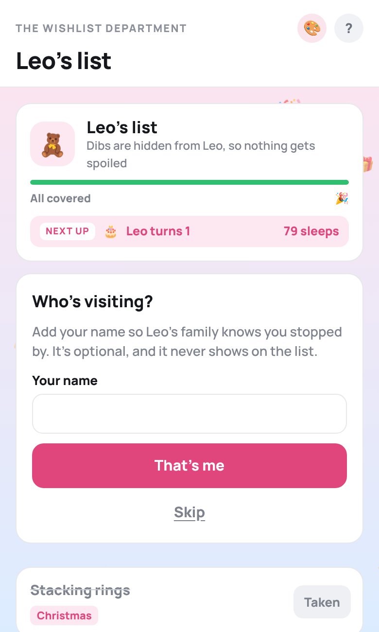 Guest link view