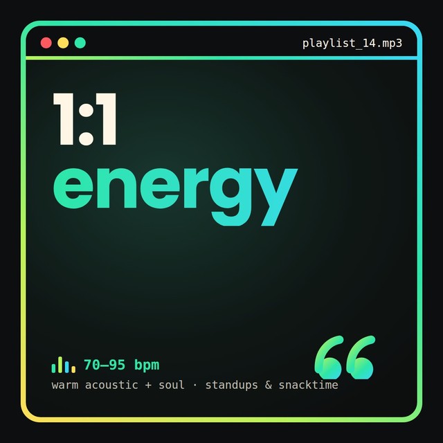 1:1 energy playlist cover